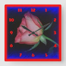 Buscar rojo brillante relojes de pared Verde