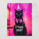 Buscar gatos divertidos postales Gato negro