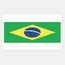 Buscar el brasil rectangulares pegatinas Diseño