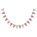 Buscar color de rosa banderines Cartel de cumpleaños