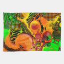 Buscar amarillo y negro paños de cocina Abstracto