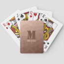 Buscar marrones barajas de cartas Monograma