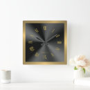 Buscar metálico relojes de pared Acero inoxidable