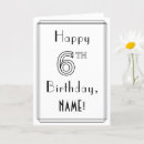 Buscar sexto tarjetas de cumpleaños 6 años