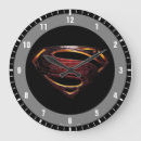 Buscar superhéroes relojes de pared Escudo de superman