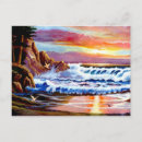 Buscar amanecer en la playa postales Oleaje