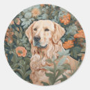 Buscar golden retriever pegatinas Floral