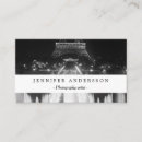 Buscar torre eiffel tarjetas de visita Noche