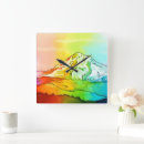 Buscar arco iris relojes de pared Acuarela