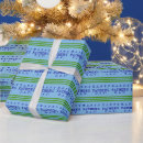 Buscar rayas azules papel de regalo Para él