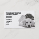 Buscar fuentes del mascota tarjetas de visita Perro