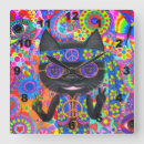 Buscar hippie relojes de pared Años 1960