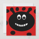 Buscar lady bug invitaciones Rojo y negro