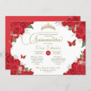 Buscar quinceanera rojo invitaciones Rosas rojas
