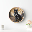 Buscar gato relojes de pared General y unisex