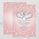 Buscar corazones entrelazados invitaciones Rosa