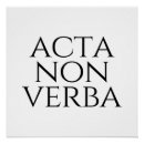 Buscar verbos posters Acta non verba