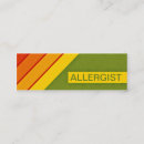 Buscar alergias tarjetas de visita Alérgico