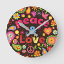 Buscar símbolo paz de relojes de pared Hippy