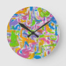 Buscar colores neón de relojes de pared Abstracto