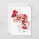 Buscar flores rojas y blancas tarjetas Elegante