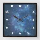Buscar galaxia azul relojes de pared Espacio