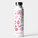 Buscar dinosaurio agua botellas Rosa