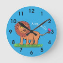 Buscar león africano relojes de pared Animal