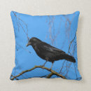 Buscar cuervo cojines Negro