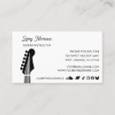 Buscar guitarra tarjetas de visita Negro y blanco