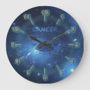 Buscar muestra del zodiaco relojes de pared Cáncer