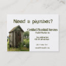 Buscar retrete tarjetas de visita Fontanero