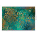 Buscar mandala verde tarjetas Oro