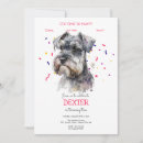 Buscar schnauzer invitaciones Acuarela