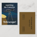 Buscar astronomía tarjetas de visita Telescopio