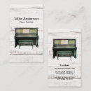 Buscar piano teacher tarjetas de visita Instructor