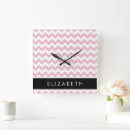 Buscar zigzag rosado relojes de pared Para ella