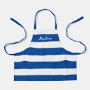Buscar rayas delantales Azul y blanco