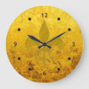 Buscar hoja oro de relojes de pared Lujo