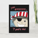 Buscar siete años tarjetas Niño