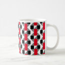 Buscar y rojo rayado tazas Para él