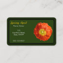 Buscar poppy tarjetas de visita Flower