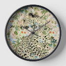 Buscar leopardo relojes de pared Flores