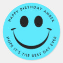 Buscar cara sonriente azul pegatinas 6 º cara