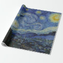 Buscar noche estrellada papel de regalo Van gogh