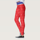Buscar lunares rojos y blancos leggings Divertido