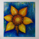Buscar flores amarillas posters Azul