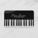Buscar lecciones piano de tarjetas de visita Elegante