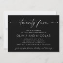 Buscar 25º plata boda aniversario invitaciones Parejas