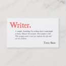 Buscar palabras tarjetas de visita Texto